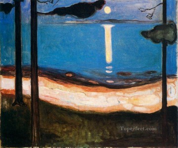 Abstract and Decorative Painting - moon light 1895 Edvard Munch Expressionism